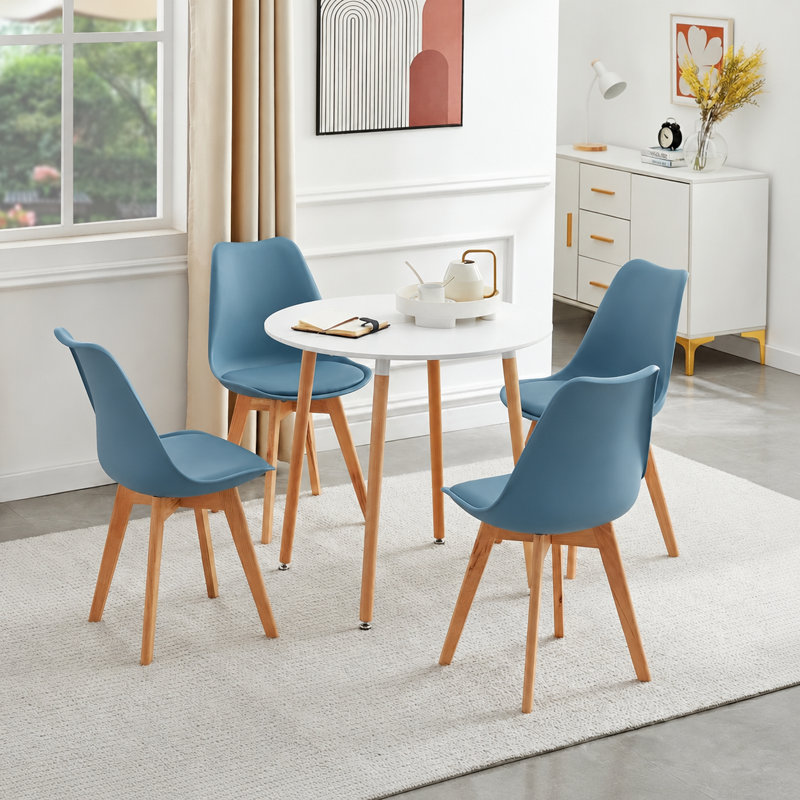 Nero Upholstered Side Chair, Aegean Blue