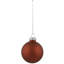 Ornement boule de Noël en verre rouge et blanc à 3 finitions 1,75 po (40 mm)