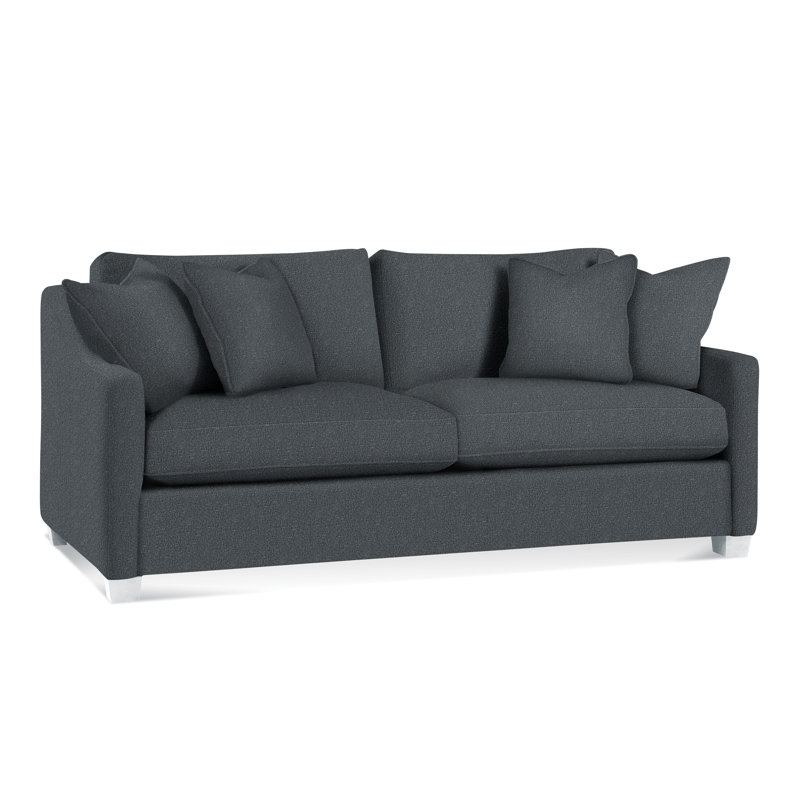 Oliver Sofa, Frost White , Brown Geometric, 0456-33