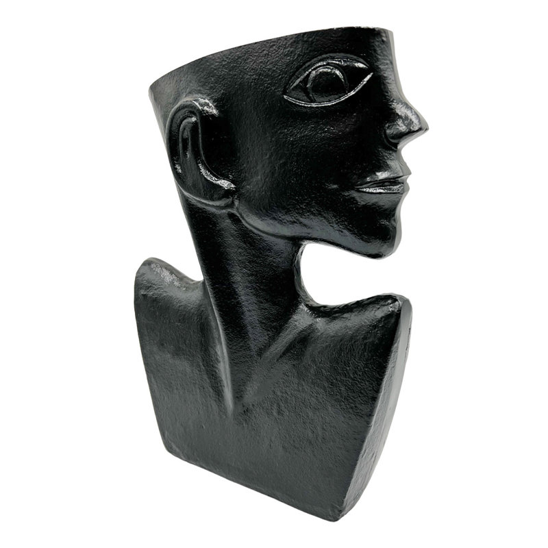 Khennedi Handmade Aluminum Table Vase, Black