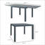 Table d'extérieur, table d'extérieur rectangulaire en aluminium