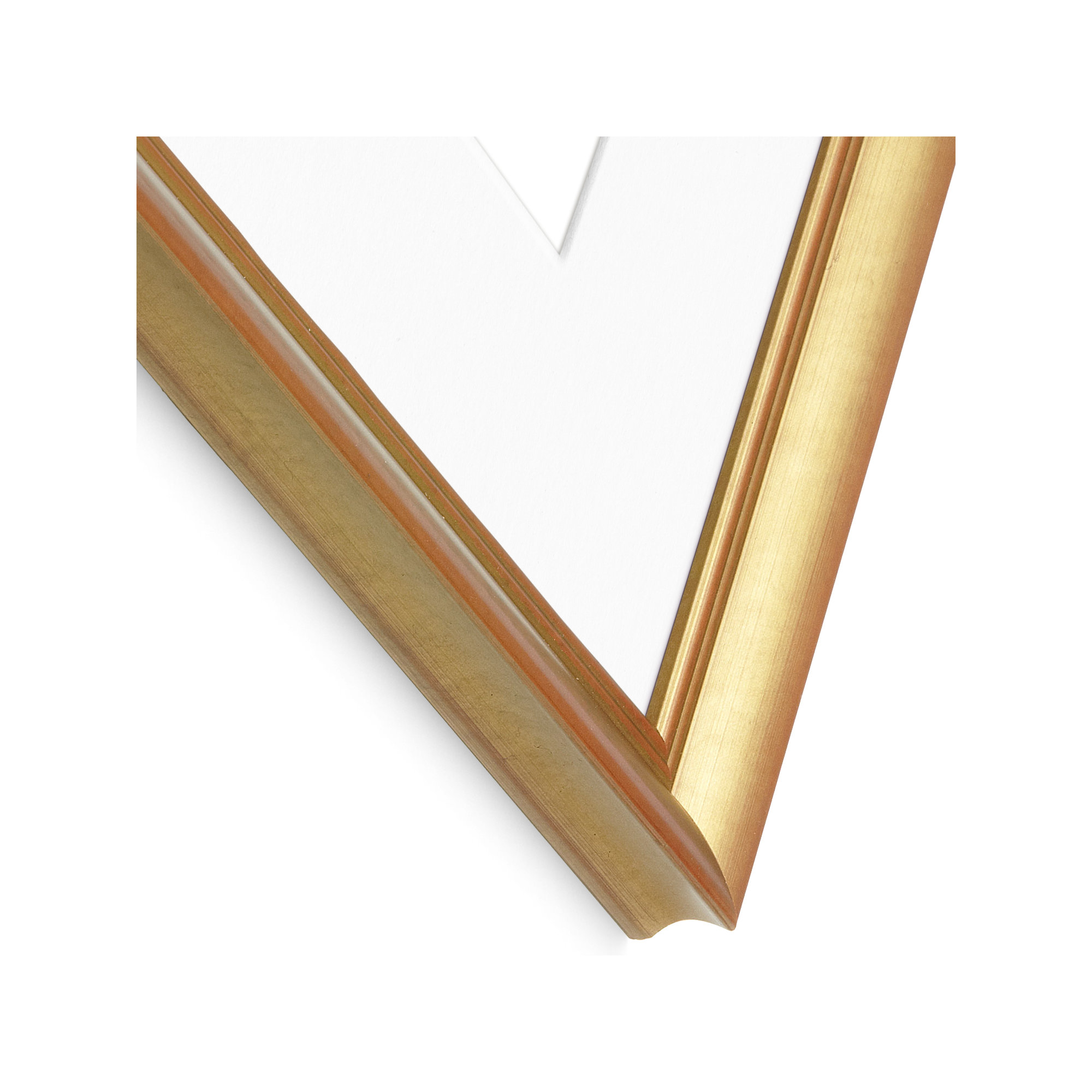 Wood Picture Frame with Mat, Gold, 12" x 18"