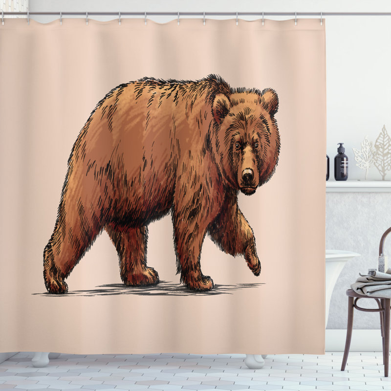 Shower Curtain with Hooks Included, 75"H x 69"W