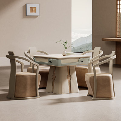 High-end Solid Wood Square Multifunctional Automatic Mahjong Table for Chinese Rules