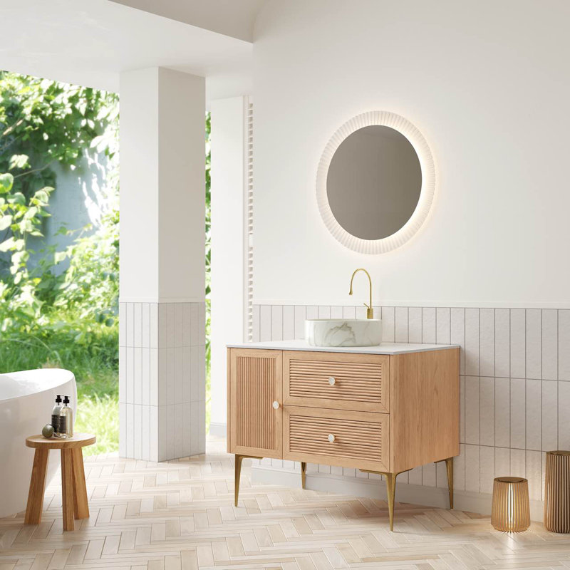 Meuble-lavabo autoportant en contreplaqué Munin