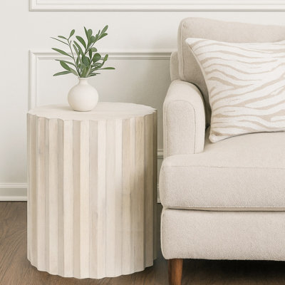 Petite table d'appoint ronde White Sand