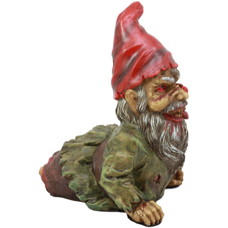 Statue de gnome zombie rampant sur le sol Ebros