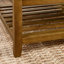 Table basse rembourrée carrée 34,25 po avec tablette et cadre en bois de hêtre-2065758356