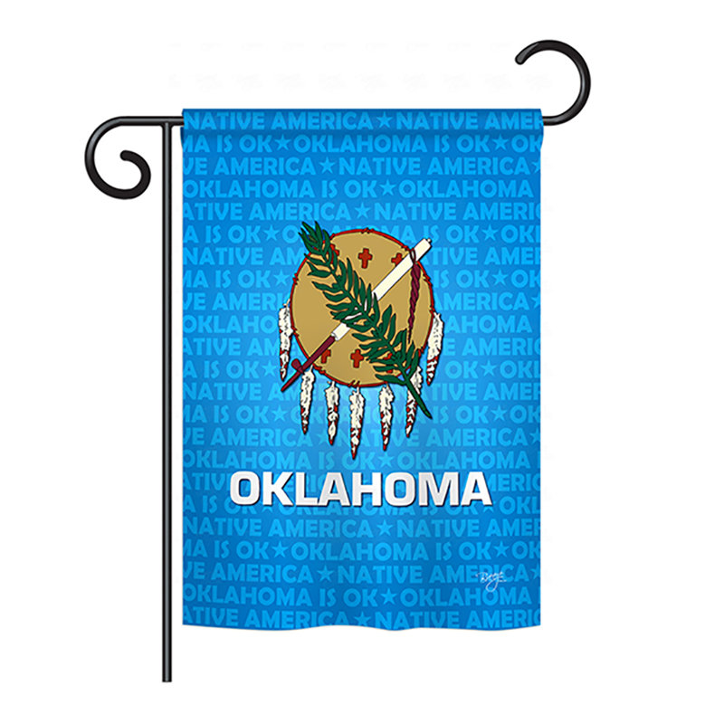 Double Sided Polyester House Flag, 18.5" H x 13" W, Oklahoma