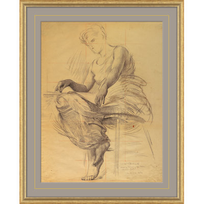 Renaissance Figure Study Of Seated Woman Painting