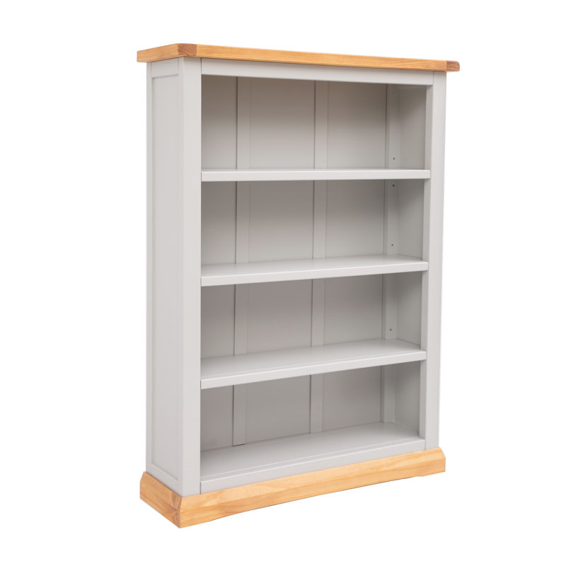 Mickel 120cm H Standard Bookcase, Light Grey, 120cm H x 89cm W x 25cm D