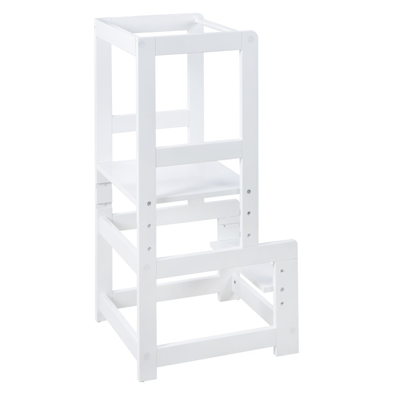 Convertible Montessori Learning Tower - Safe Step Stool for Toddler / Children , White