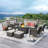 9 - Person Outdoor Seating Group with Fire Pit Table and Cushions-98222506