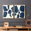 Impression encadrée bleue I-Premium - prêt à accrocher - aucun clou requis - aucun clou requis-952392263-952392257