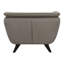 Chaise rembourrée Keley en gris et noir