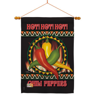 Ensemble de drapeaux en polyester 40 po x 28 po Chili Peppers