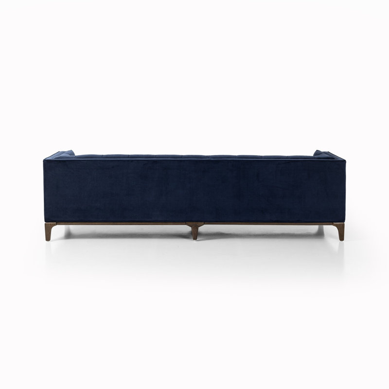 Dylan Sofa, Sapphire Navy Velvet, Sienna Brown