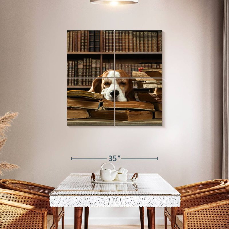 Chien et livres Brampt