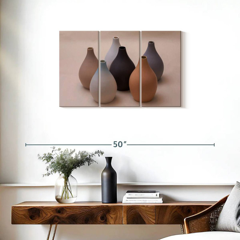 Minimalist Vases, 20" H x 33" W