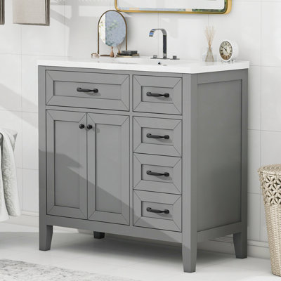 Armoire de salle de bain avec tiroirs