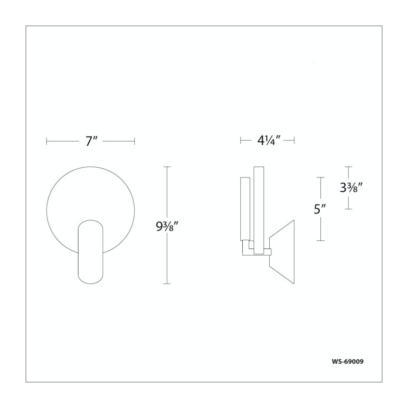 Oracle Crystal LED Armed Sconce, Antique Nickel