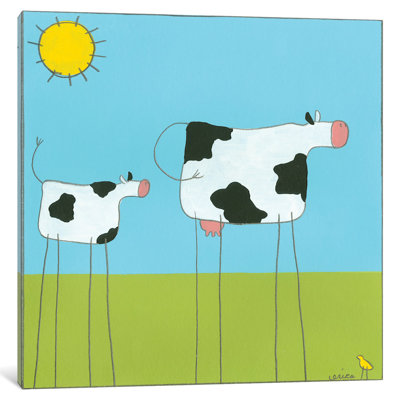 «Stick-Leg Series» Cow I », reproduction sur toile