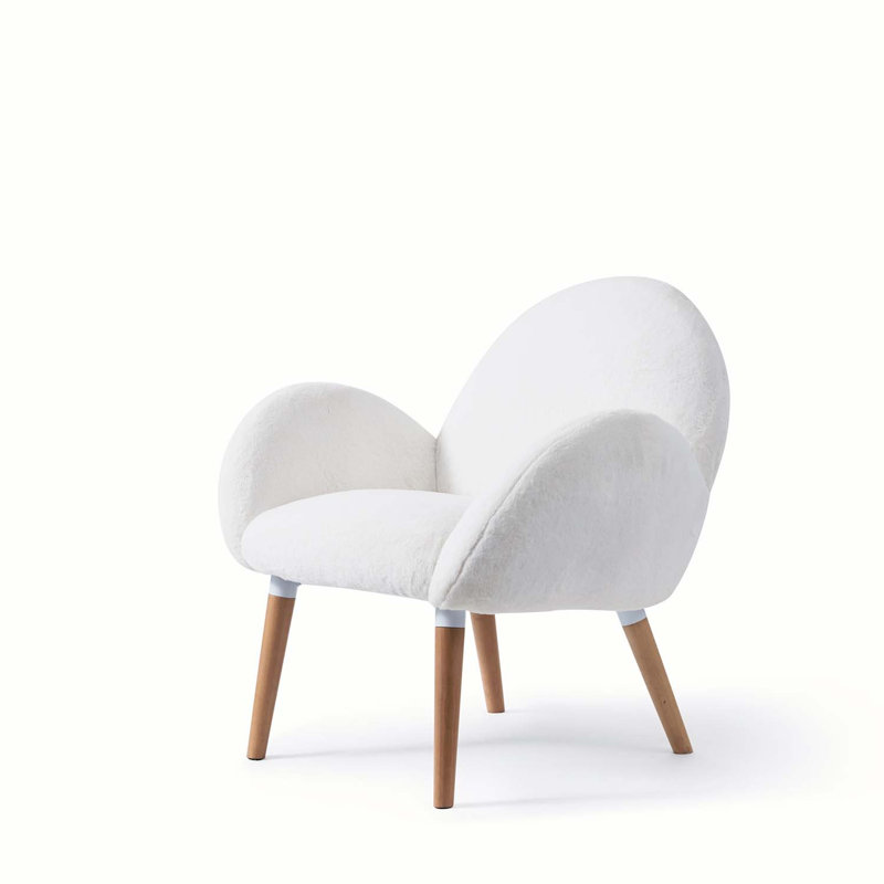 Chaise d'appoint en bois massif Linsdey