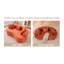 Canapé moderne à dossier bas en chenille orange avec accoudoirs coussinés