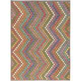 Tapis rouge nouvel âge en laine 7 pi x 9 pi 8 po Wenonah