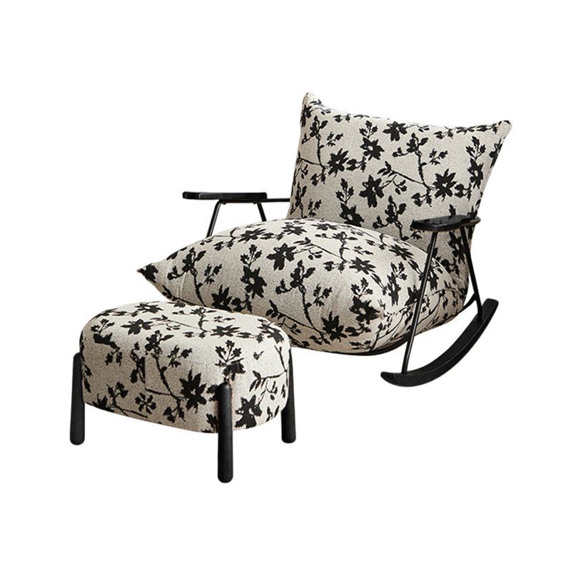 4 chaises berçantes, Noir