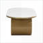 Table basse ovale moderne avec pieds dorés - rangement compact pour le salon, assemblage facile-302806194-302806195