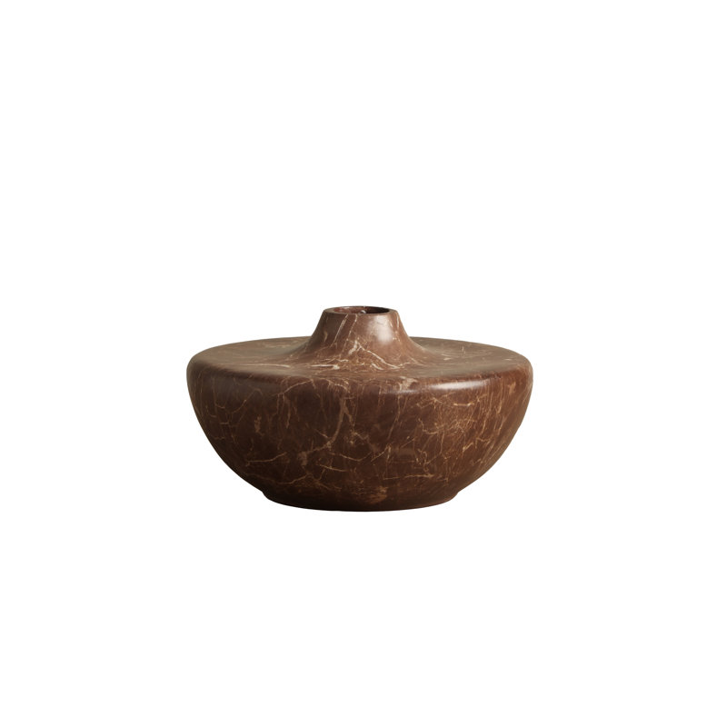 Vase ESTRUSCAN - aspect marbre - Moka