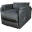 Fauteuil inclinable électrique contemporain bleu Kai avec chargeur USB