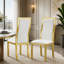 Ensemble de 2 chaises de salle à manger Modern Gold avec coutures losangées et dossier ergonomique-1275806167