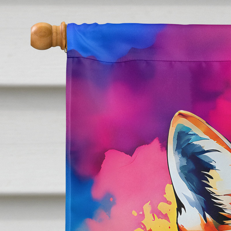 Drapeau de maison de renard hippie