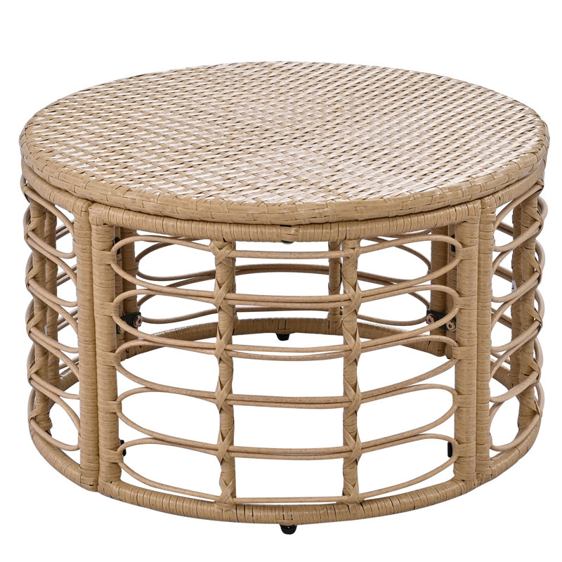 Ensemble de mobilier de jardin 7 pièces - Canapé d'angle beige résistant aux intempéries avec coussins et oreillers, idéal pour se détendre dans le jardin, la cour ou sur un balcon.