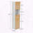 Tall Bathroom Storage Cabinet with Bamboo Slatted Doors