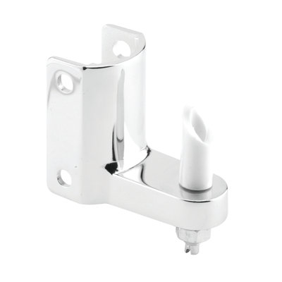 Charnière pivotante à fixation sur poteau Prime-Line, 1-1 / 4 po, Zamak, chrome, deux goujons (paquet unique)