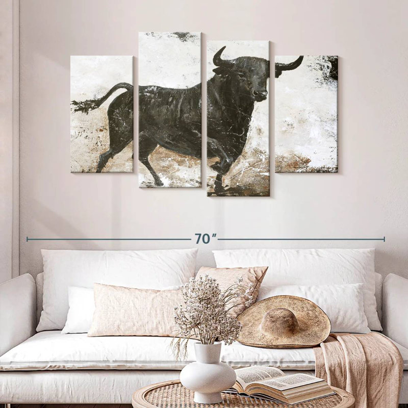 Brampt Black Bull, 32" H x 52" W