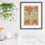 Expressive Abstract House Plant Orange On Tan Framed On Paper by The Creative Bunch Studio Print-91291777-91291775