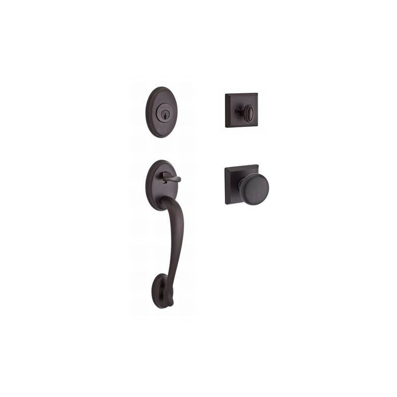 Columbus Handleset with Single Cylinder Deadbolt and Door Knob and Rosette, Yes, Keyed Alike