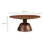 Table basse à piédestal avec grain de bois naturel