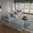 Slipcovered Upholstered Modular Sofa With Ottoman-110374991-110374988