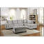 Repose-pieds capitonné en microfibre taupe 1pc pour mobilier de salon moderne