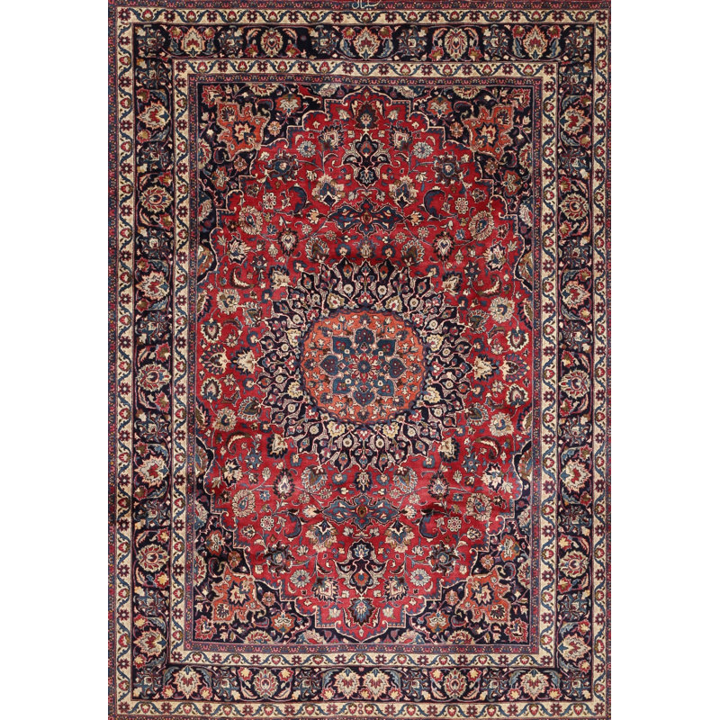Tapis oriental rouge / bleu Filippone, Rectangle 4 pi x 6 pi