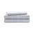 Twin Bedroom With Blue Striped Comforter And Grey Sheets Bedding - Heart Pillow