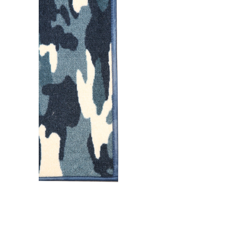 Tapis noir / beige à imprimé animal, Rectangle 5 pi x 6 pi