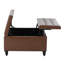 81.5cm Wide Faux Leather Tufted Square Cocktail Ottoman with Storage