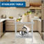 Table de travail commerciale durable en acier inoxydable de 24 po x 18 po avec tablette inférieure pour les cuisines de restaurant et de maison