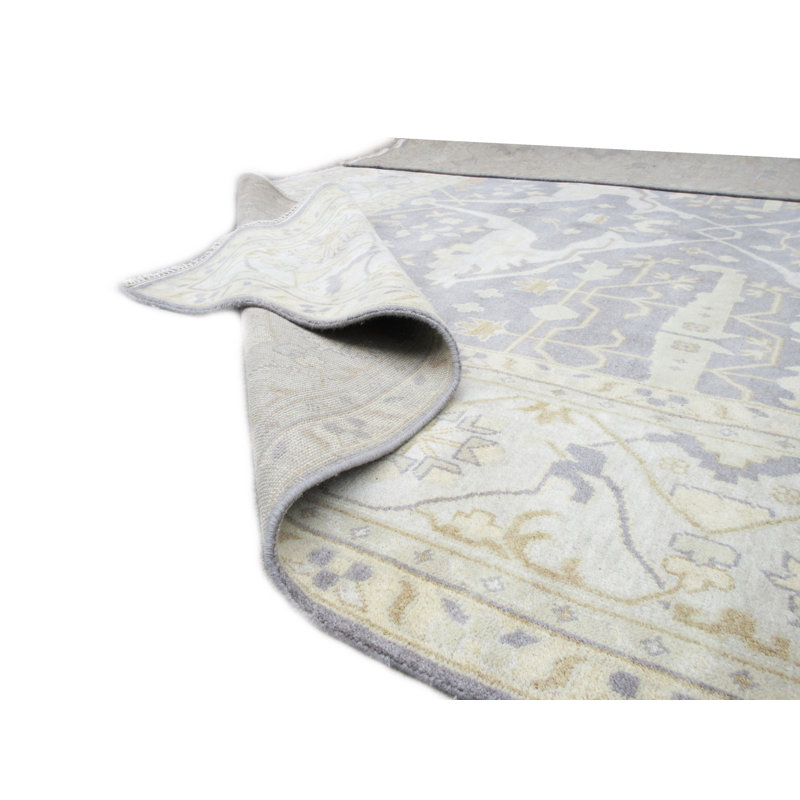 12X15 Grey Oushak Hand-Knotted Rug